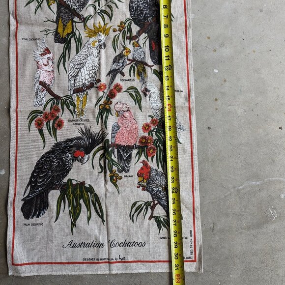 Australian Cockatoos Linen and Cotton Dish Towel - Picture 7 of 8